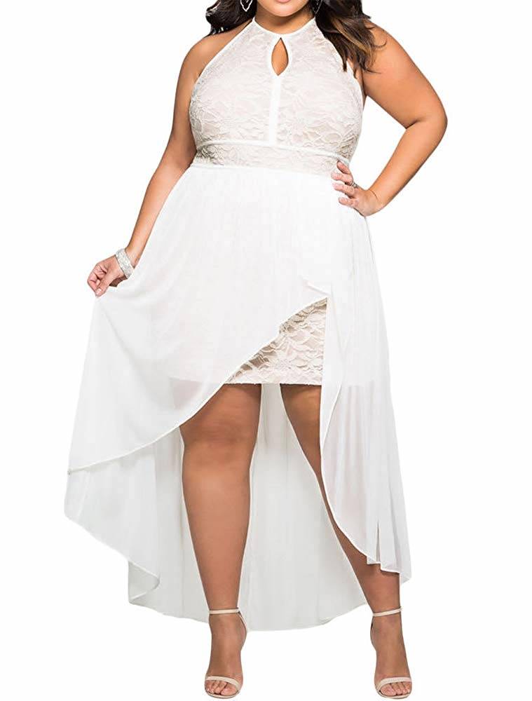 High low plus shop size wedding dresses