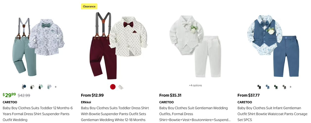 wal mart baby boy wedding outfits