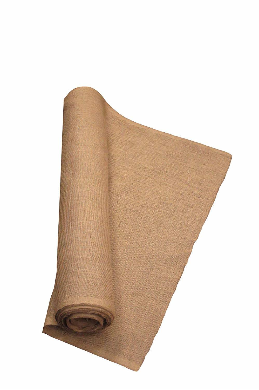 LA Linen 40-inch natural burlap wedding aisle runner roll